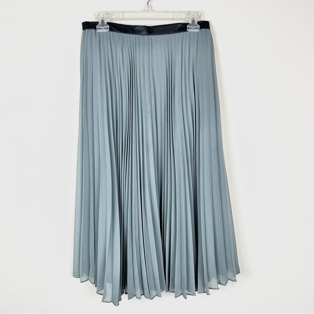 Banana Republic Grey Maxi A line Pleated Skirt